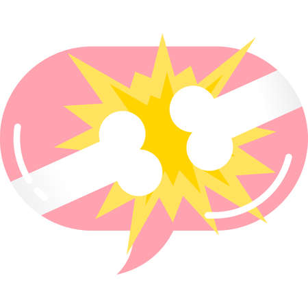 Bone fracture icon sports injury flat vectorのイラスト素材