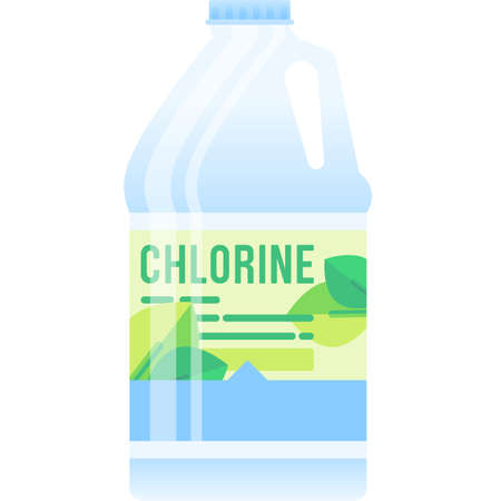 Chlorine for pool clean maintenance vector iconのイラスト素材