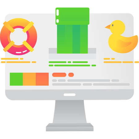 Online shop to buy pool stuff vector iconのイラスト素材