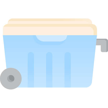 Fishing box tackle vector icon isolated on whiteのイラスト素材