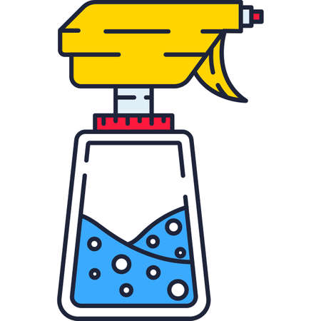 Spray equipment bottle vector icon on whiteのイラスト素材