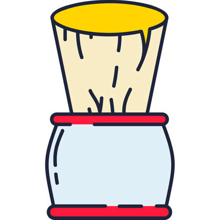 Shave brush vector icon barber equipment isolatedのイラスト素材