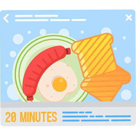 App with recipe for easy cooking vector iconのイラスト素材