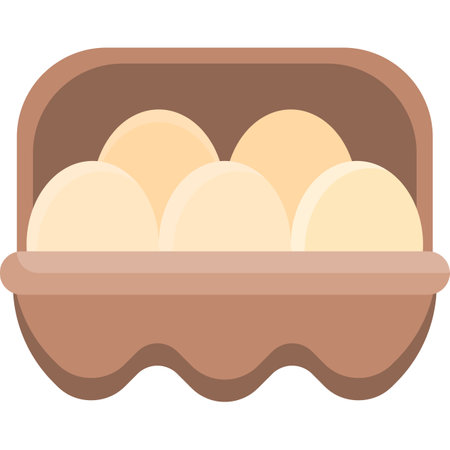 Egg box icon cardboard container vector isolatedのイラスト素材
