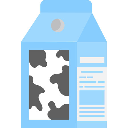 Milk pack beverage box eco brand vector iconのイラスト素材