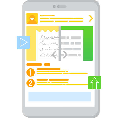 Recipe mobile app vector icon text font chooseのイラスト素材