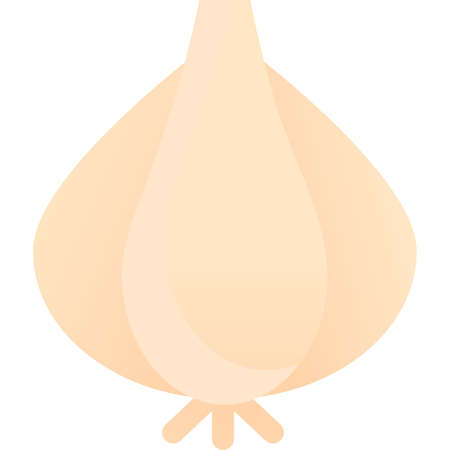 Garlic vector icon organic spicy veggie isolatedのイラスト素材