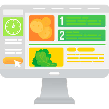 Dinner recipe website icon top cooking ideaのイラスト素材