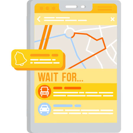 Mobile tracker app icon choose best rout vector