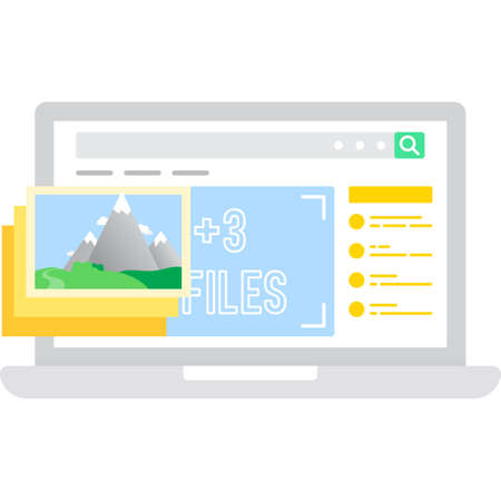 File transfer and load to cloud icon vectorのイラスト素材