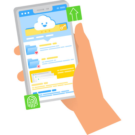 Mobile app icon permanent access to file vectorのイラスト素材