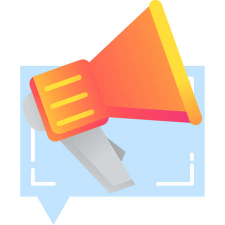 Bullhorn icon vector loudspeaker promo web messageのイラスト素材