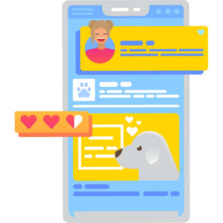 Mobile app for choosing pet sitter vector iconのイラスト素材