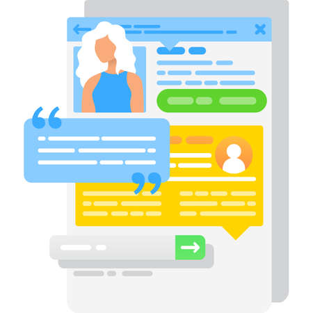 Feedback and review rate, online reputation iconのイラスト素材