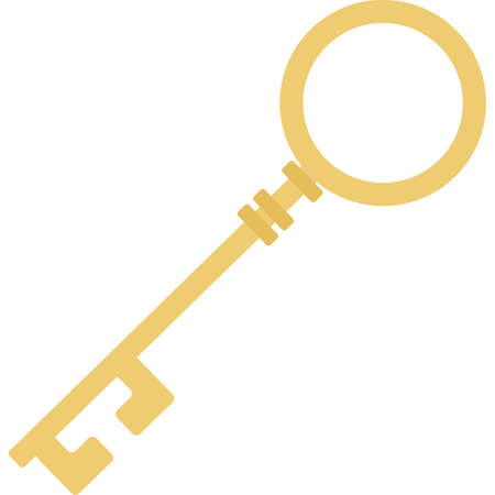 Old vintage key vector icon logo symbolのイラスト素材