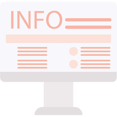 Newswire internet vector news computer flat iconのイラスト素材