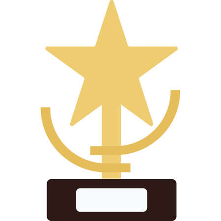 Star reward icon winner contest trophy vectorのイラスト素材