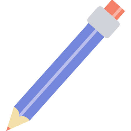 Pencil icon vector flat pen symbol isolatedのイラスト素材