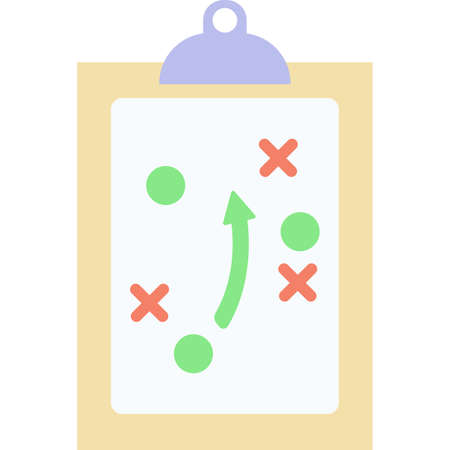 Action plan vector flat icon marketing managementのイラスト素材