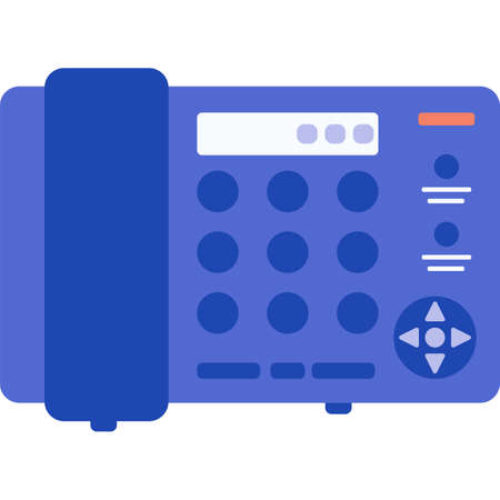 Office telephone vector phone flat icon isolated