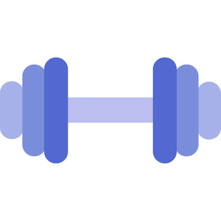 Gym sport barbell equipment flat vector iconのイラスト素材