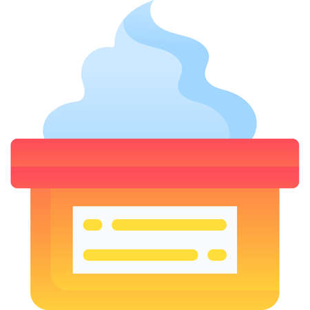 Shaving cream vector foam soap jar iconのイラスト素材