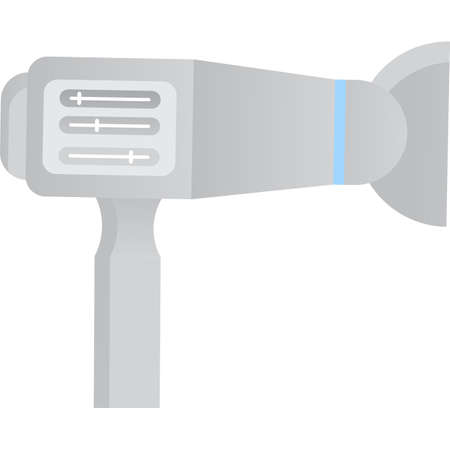Hair dryer flat vector blower fan icon isolatedのイラスト素材