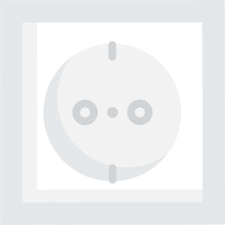 Wall electric power socket vector icon isolatedのイラスト素材