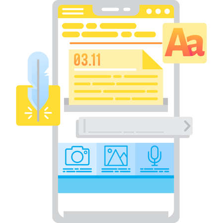 Data information, memories in one app icon vectorのイラスト素材