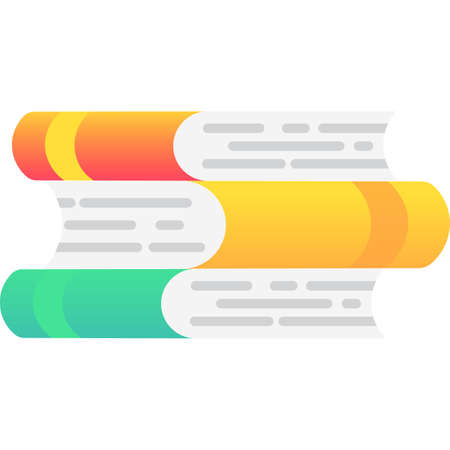 Book stack vector icon library literature logoのイラスト素材