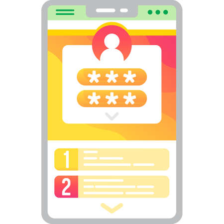 Smartphone with user profile vector icon isolatedのイラスト素材