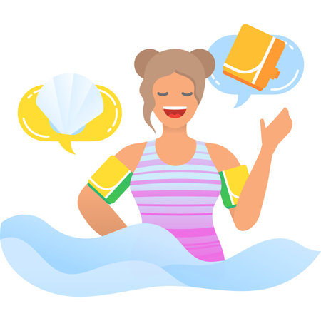 Safety rubber inflatable swim armbands vector iconのイラスト素材