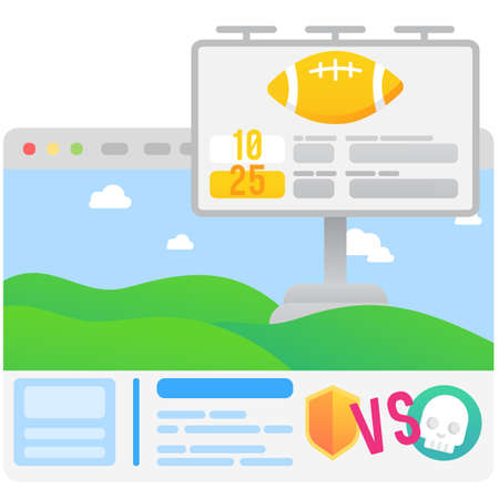Live football match broadcast on pc vector iconのイラスト素材