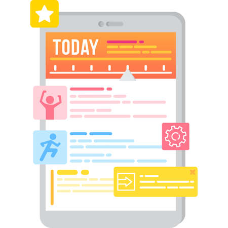 Workout mobile app icon daily program vectorのイラスト素材