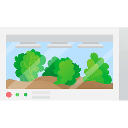 Greenhouse tabletop icon flat vector smart techのイラスト素材
