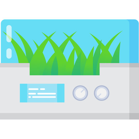 Portable green house machine flat icon vectorのイラスト素材