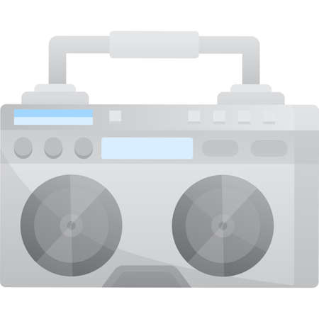 Music cassette player icon tape recorder vectorのイラスト素材