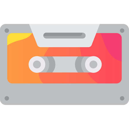 Retro tape cassette vector icon vintage designのイラスト素材
