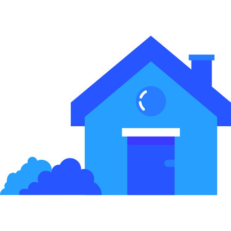 Home icon house vector flat residential buildingのイラスト素材