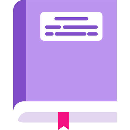 Book with bookmark icon vector isolated on whiteのイラスト素材
