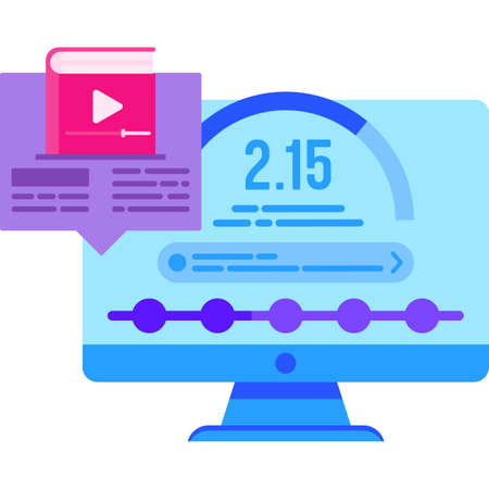 Audiobook icon develop reading habits flat vectorのイラスト素材