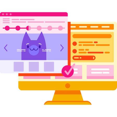 Study word online service flat vector iconのイラスト素材