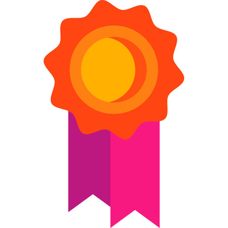 Award rosette icon qualify medallion prize vector