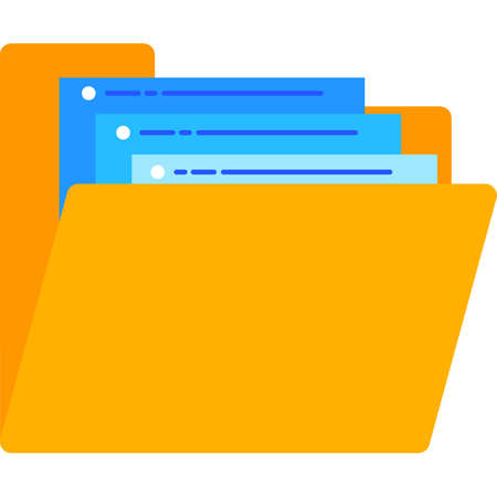Folder with electronic document vector file iconのイラスト素材