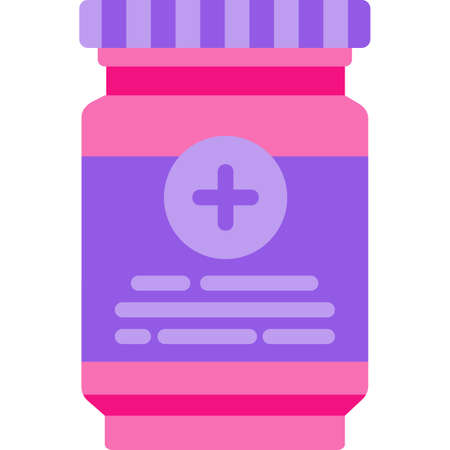 Pills icon vitamin vector graphic bottle symbolのイラスト素材