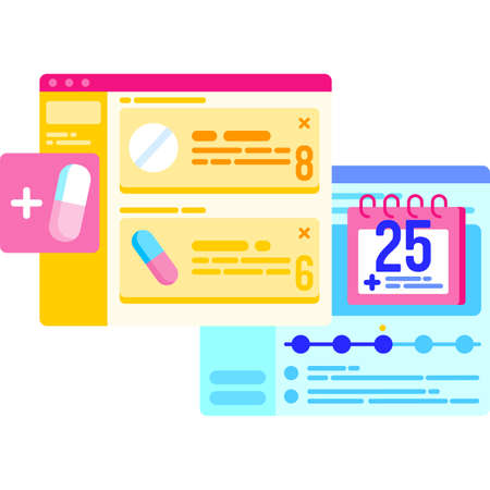 Pills dose take reminder icon create meds regimenのイラスト素材
