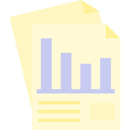 Financial paper report vector analysis flat iconのイラスト素材