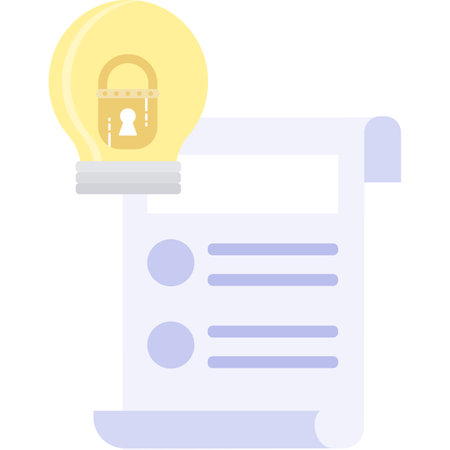 Patent icon idea bulb vector intellectual workのイラスト素材
