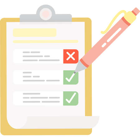 Clipboard icon check list document flat vectorのイラスト素材