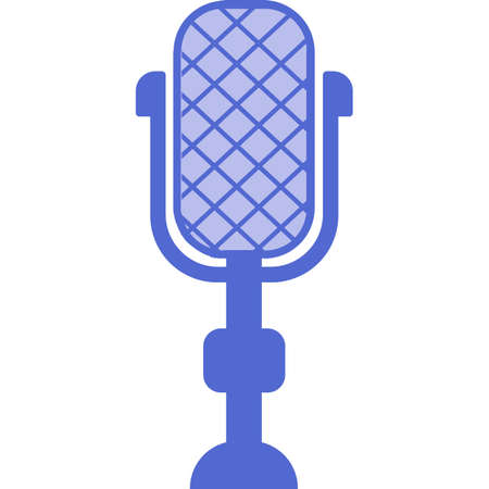 Retro microphone vector vintage radio mic iconのイラスト素材